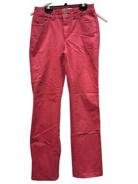 Lee Classic Fit Straight Leg Rust / Red Pants Jeans Stretch Cotton Comfy  Medium